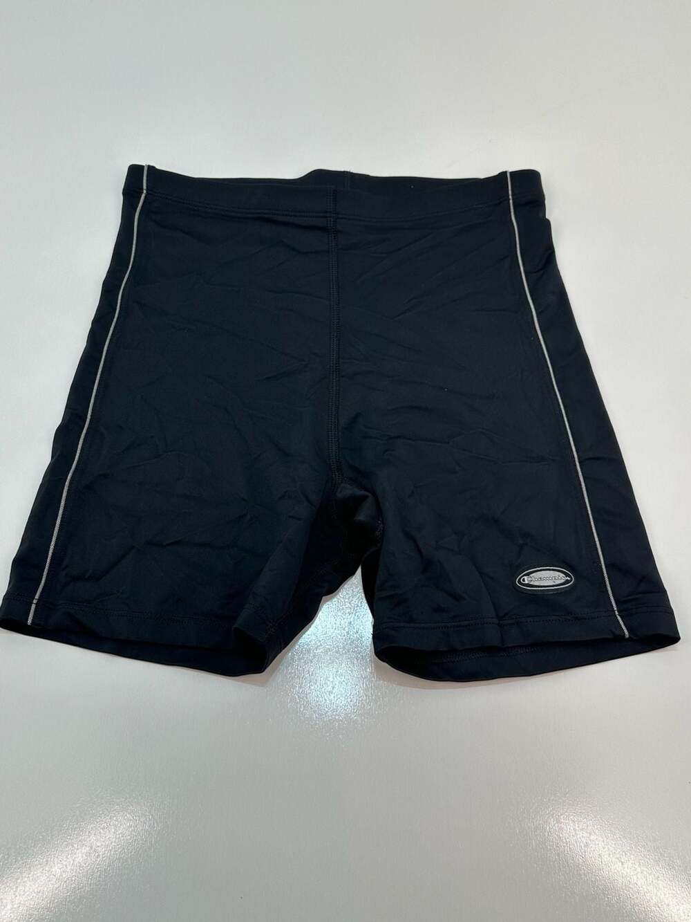 D127 Champion Cycling Shorts Size M Black Tactel Nylon Lycra Spandex
